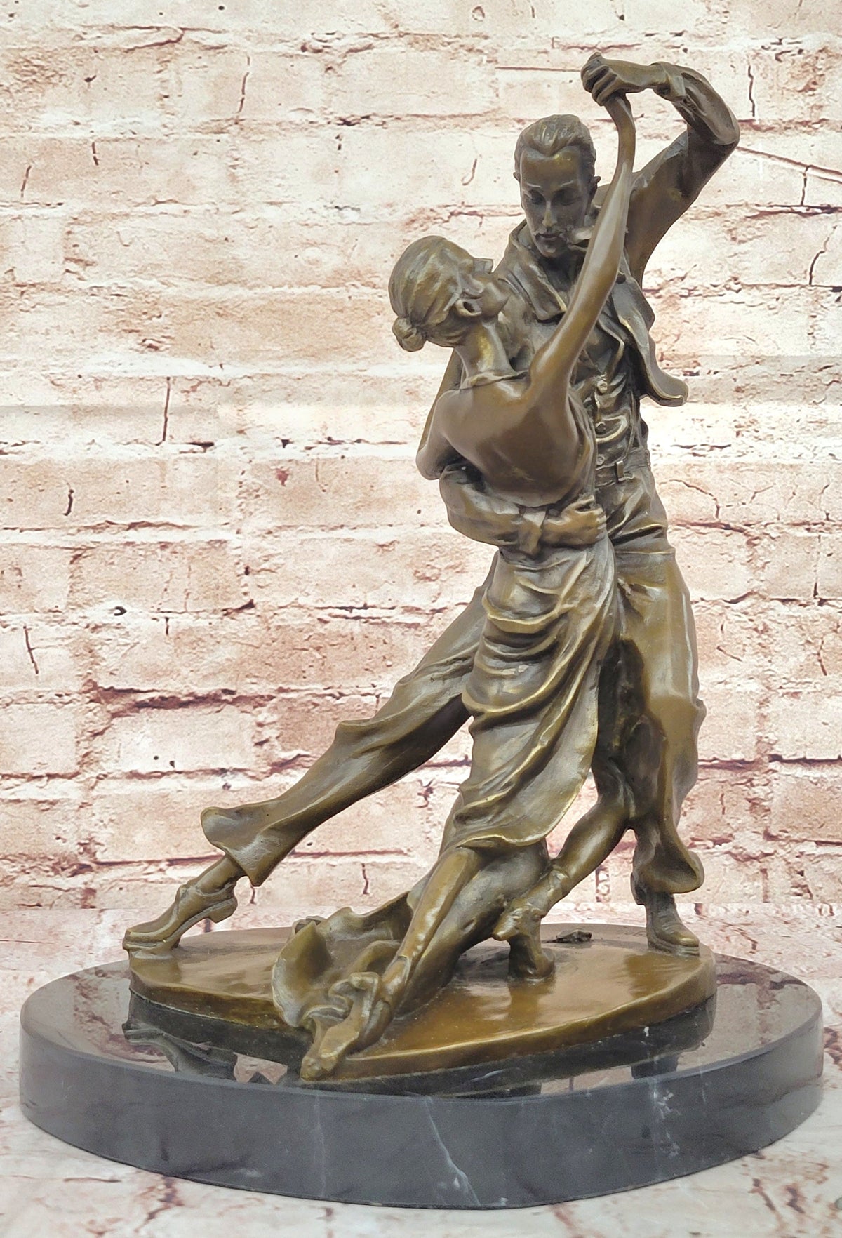 Bronze Ballroom Dance Couple Sculpture – Romantic Art