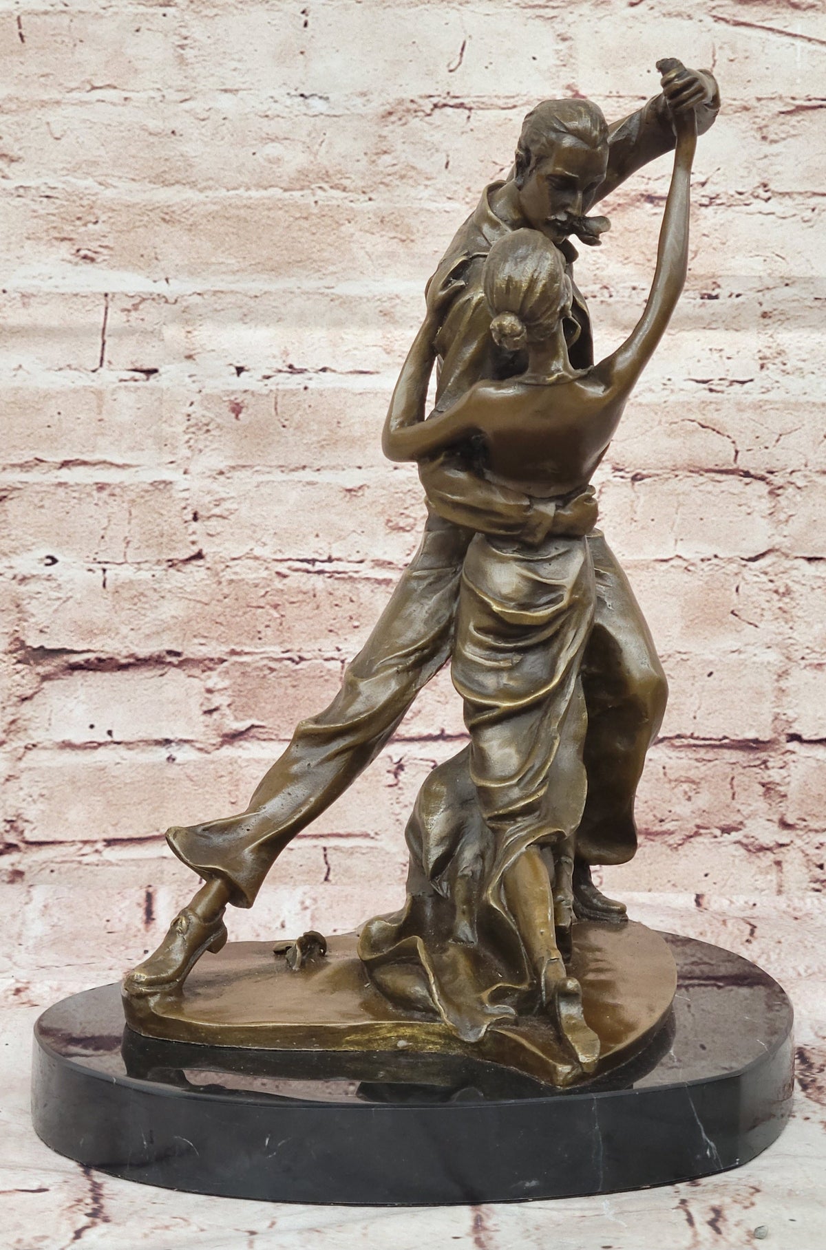 Bronze Ballroom Dance Couple Sculpture – Romantic Art