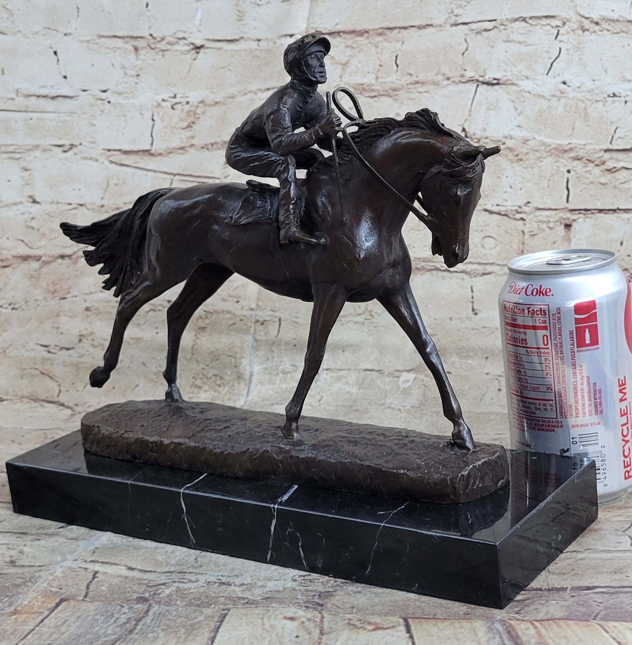 Bronze Sports Art Sculpture Jockey Horse Racing Kentucky Derby