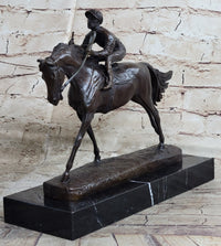 Bronze Sports Art Sculpture Jockey Horse Racing Kentucky Derby