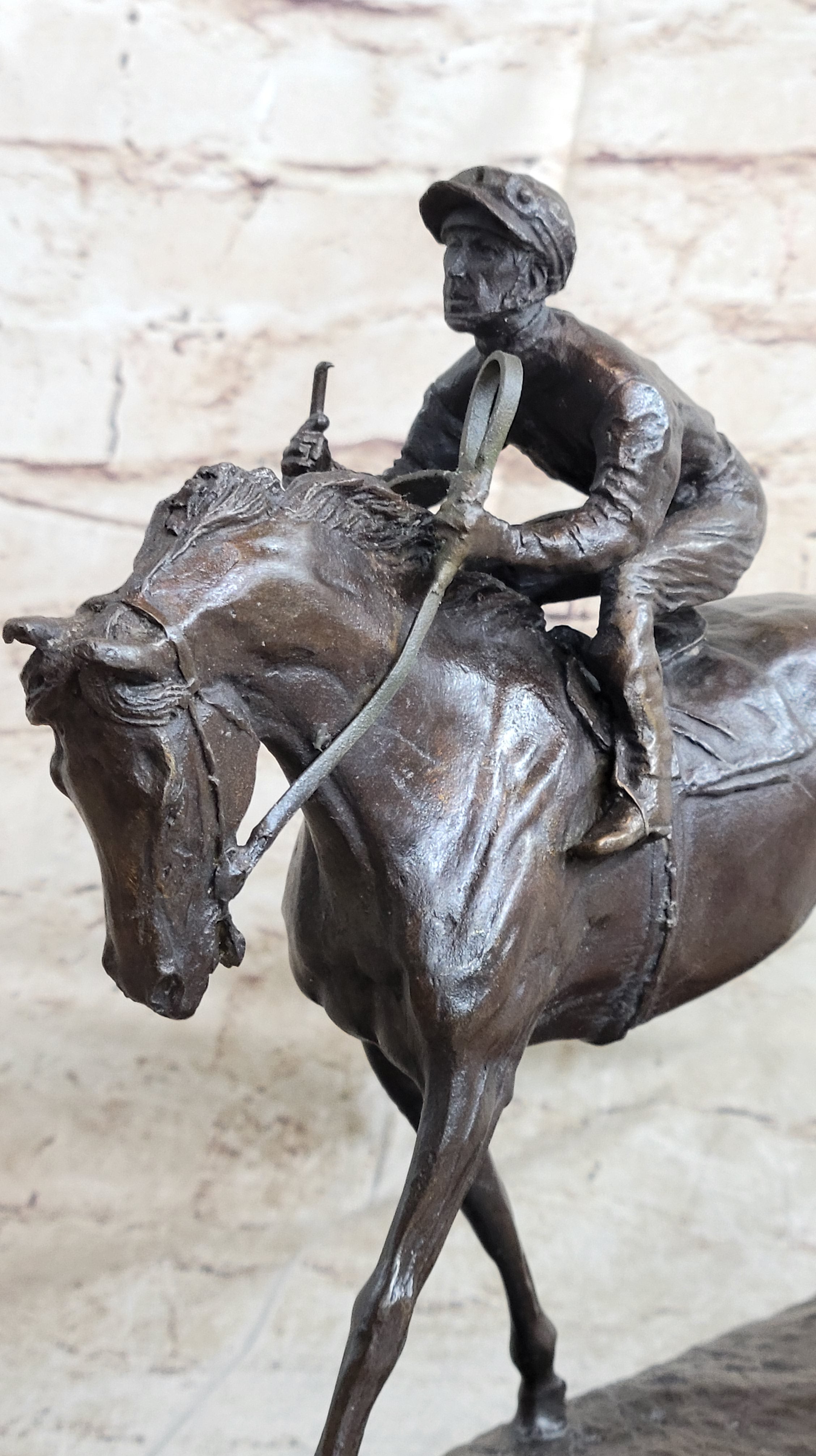 Bronze Sports Art Sculpture Jockey Horse Racing Kentucky Derby