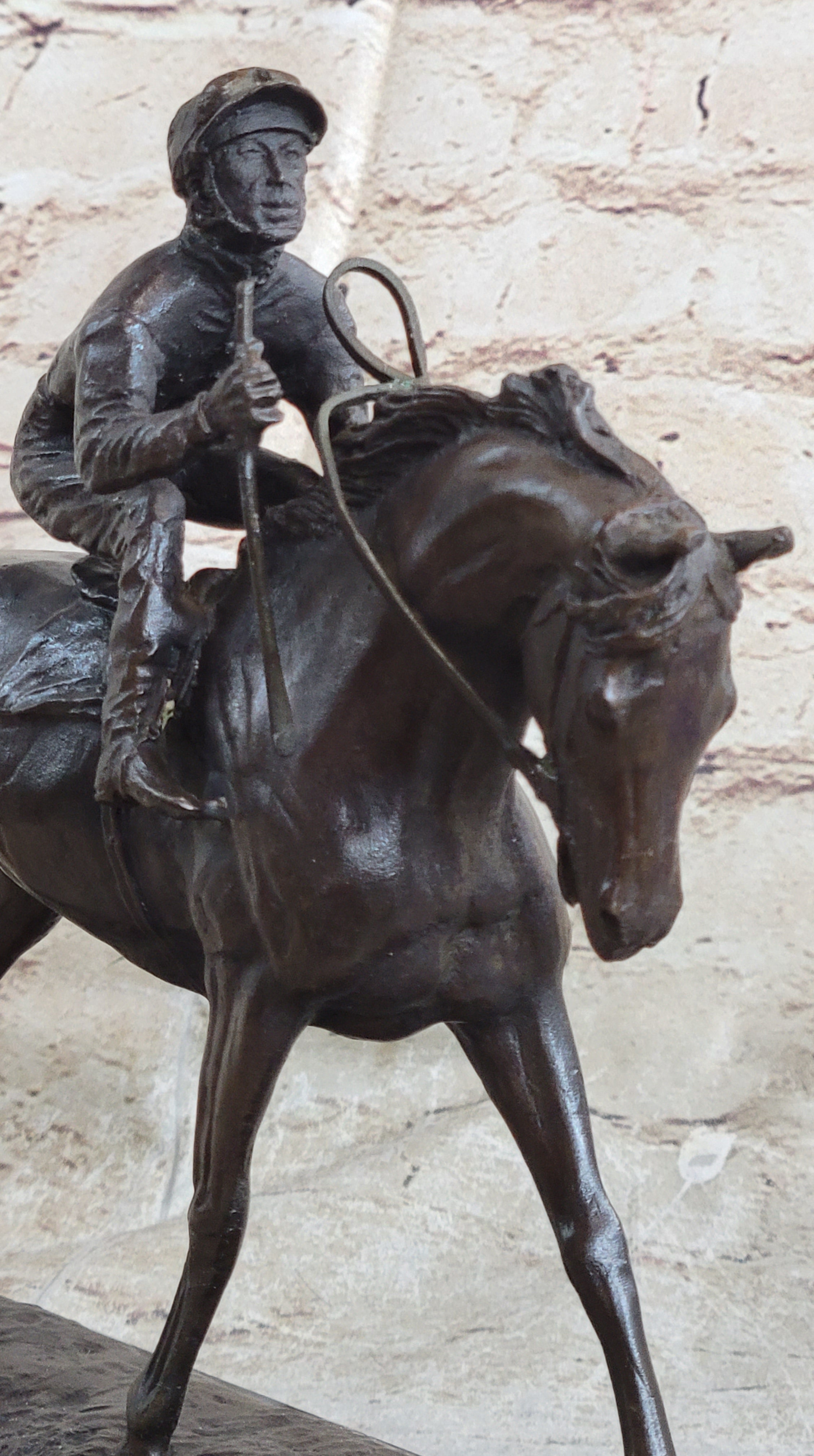 Bronze Sports Art Sculpture Jockey Horse Racing Kentucky Derby