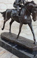 Bronze Sports Art Sculpture Jockey Horse Racing Kentucky Derby