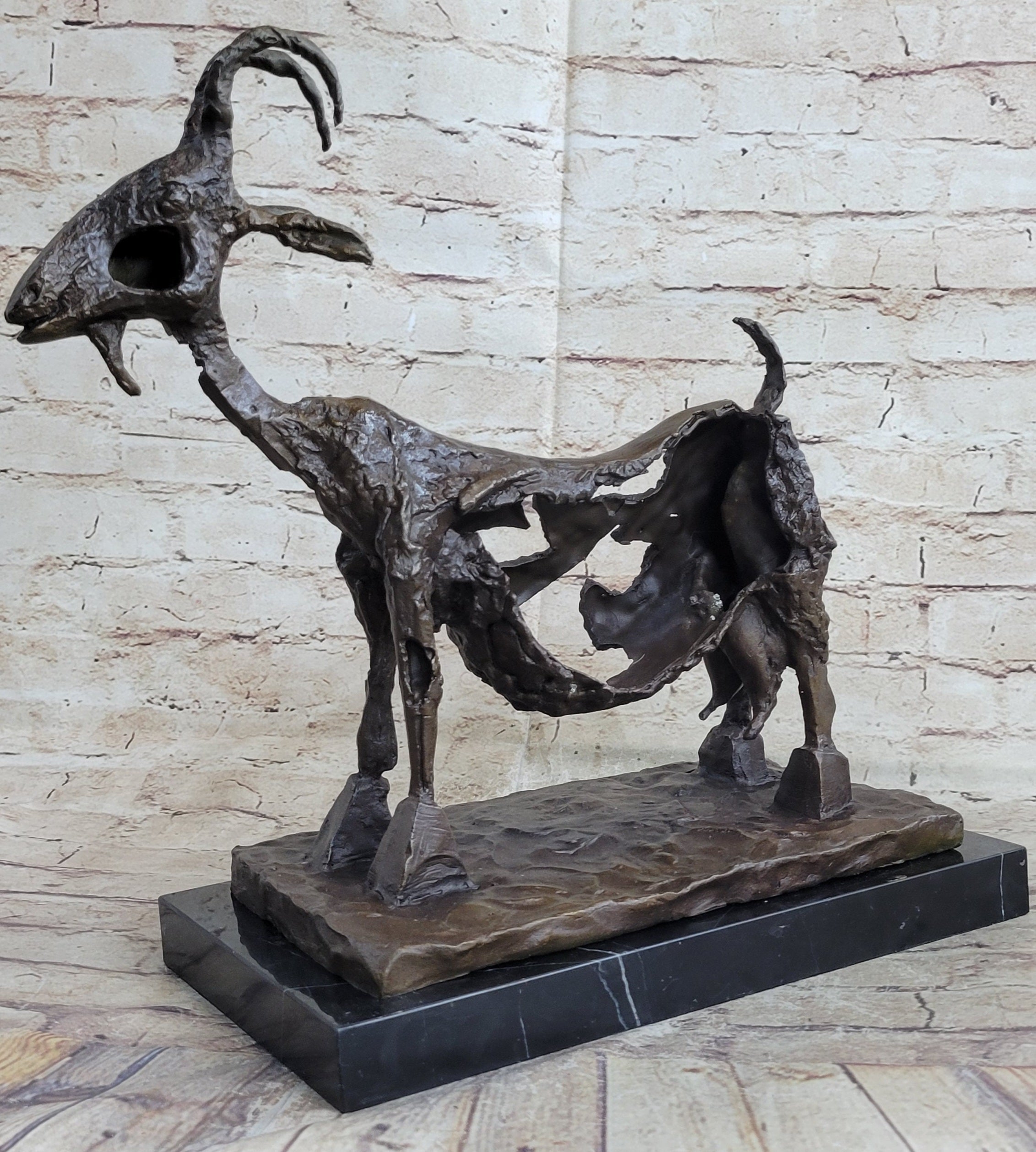 Pablo Picasso She Goat (1952) Bronze Sculpture 14.5"