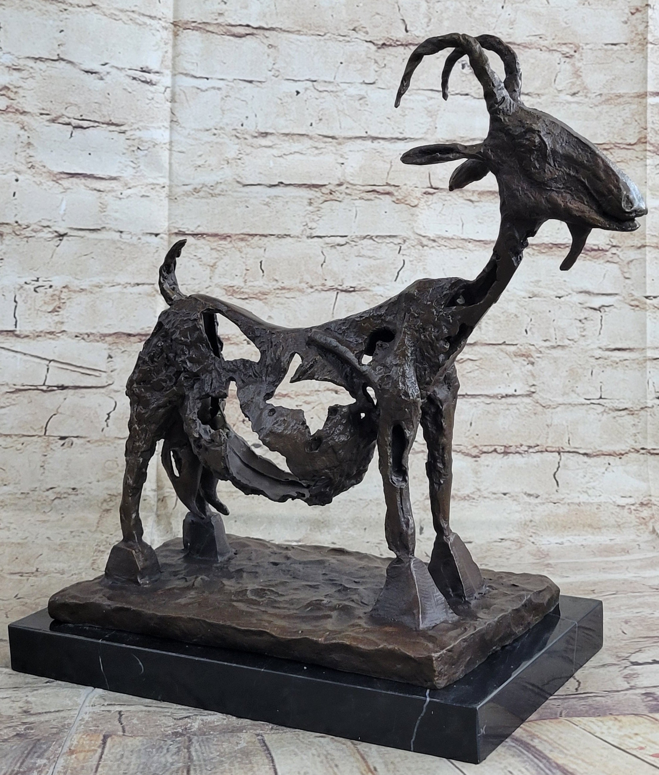 Pablo Picasso She Goat (1952) Bronze Sculpture 14.5"