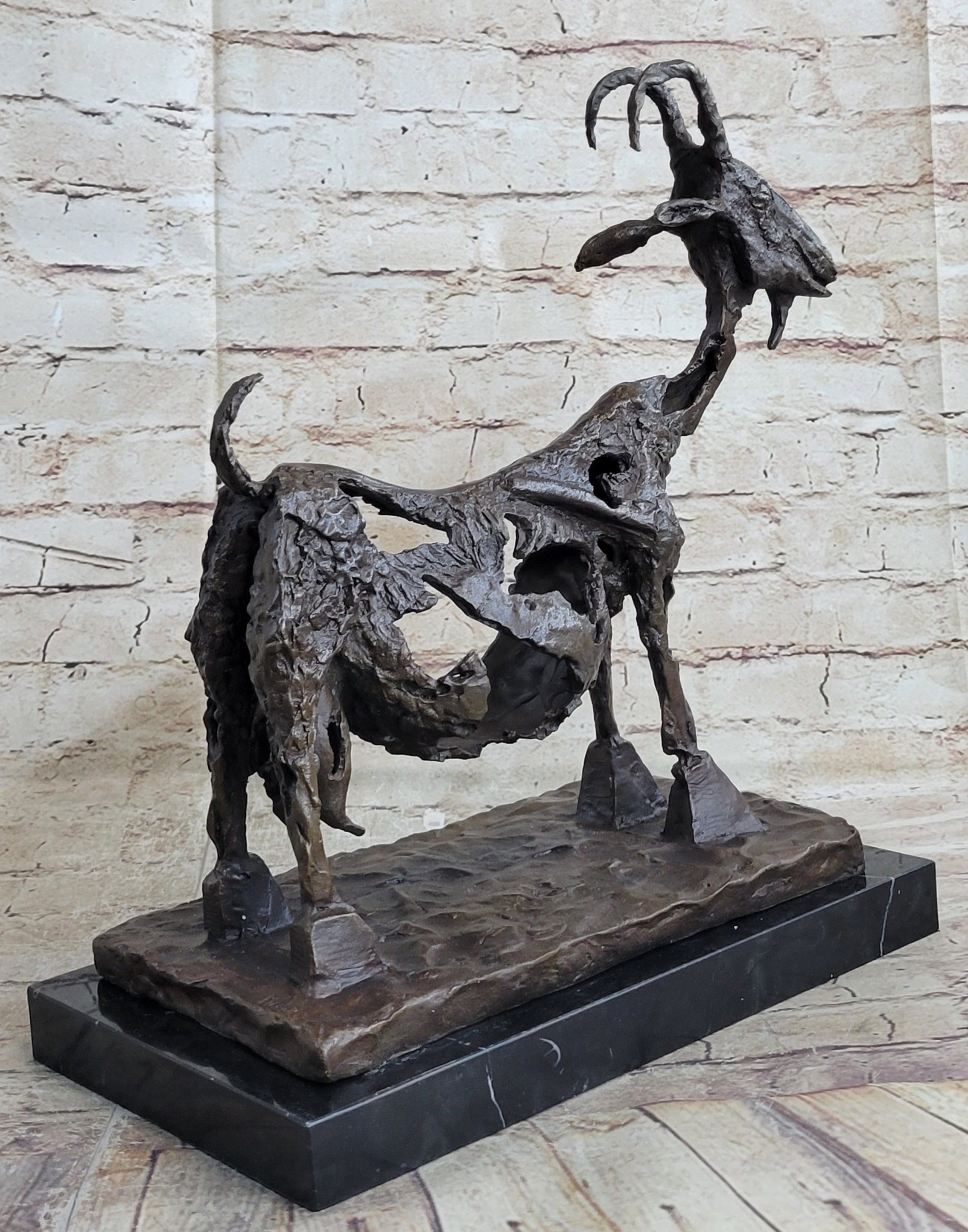 Pablo Picasso She Goat (1952) Bronze Sculpture 14.5"