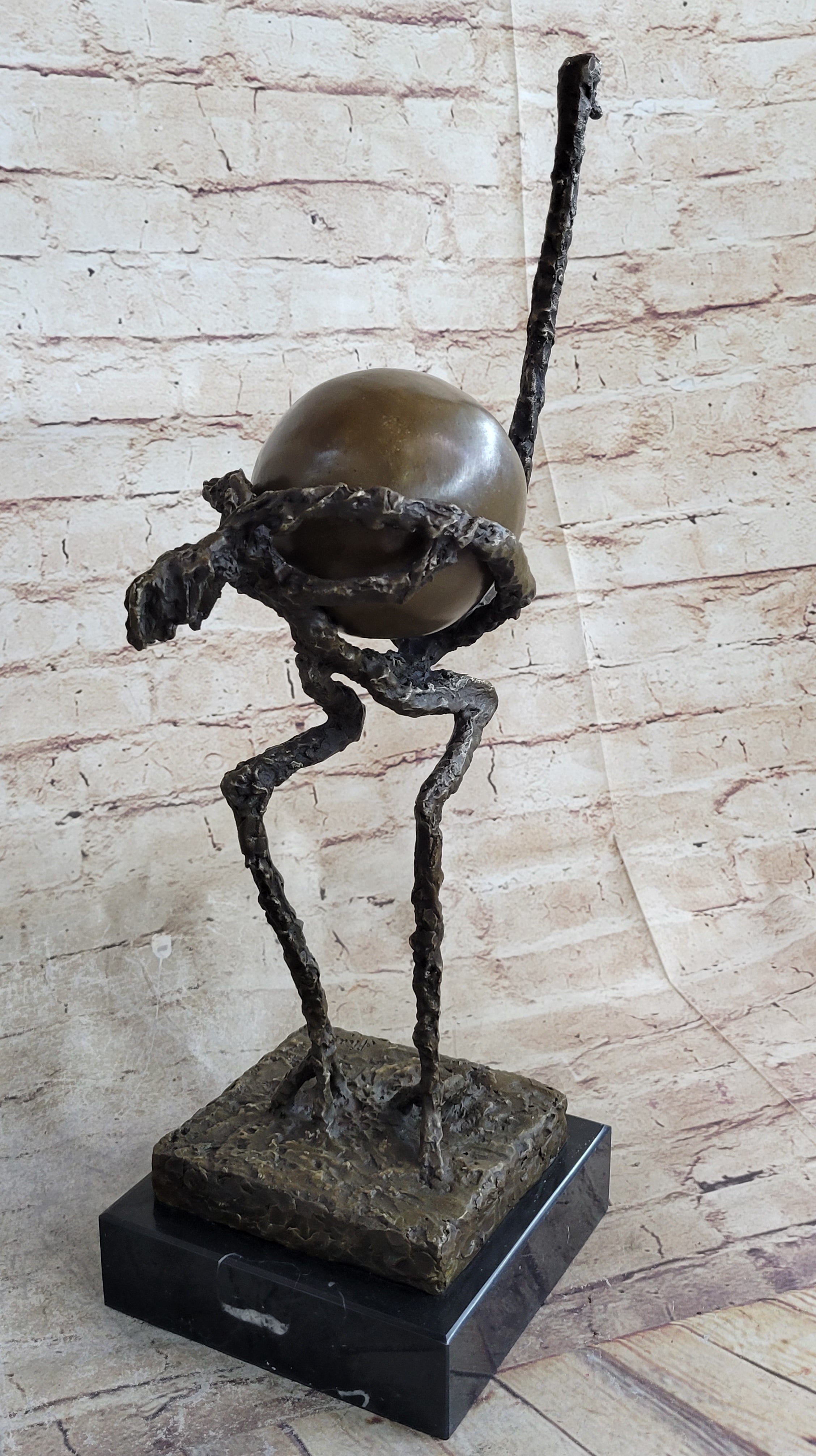 Picasso Ostrich Large Bird Abstract Surreal Cubism Art 18"x10"