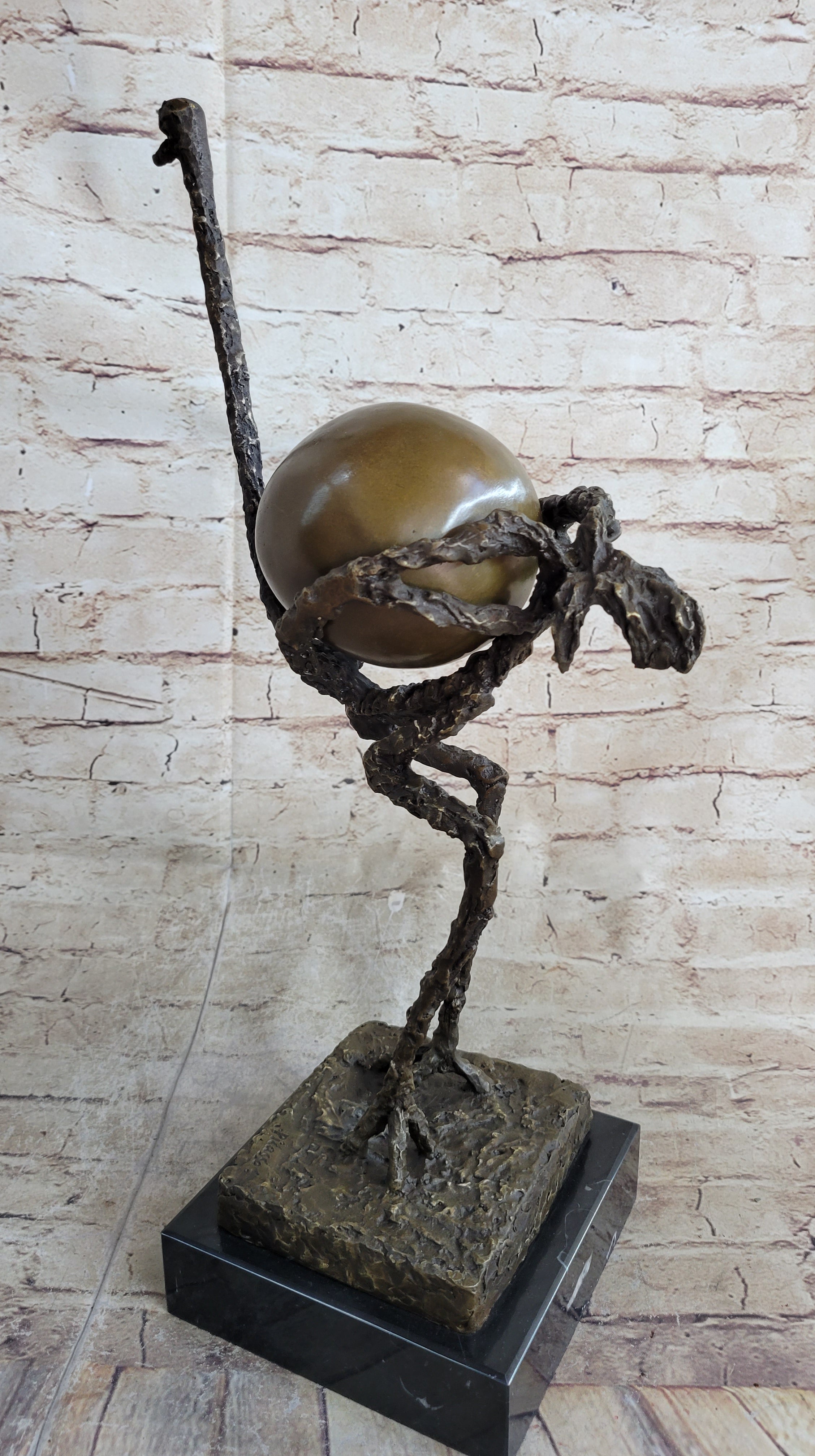 Picasso Ostrich Large Bird Abstract Surreal Cubism Art 18"x10"