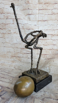 Picasso Ostrich Large Bird Abstract Surreal Cubism Art 18"x10"