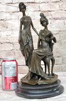 Signed Mavchi Showgirls Follies Bronze Sculpture Art Deco Large