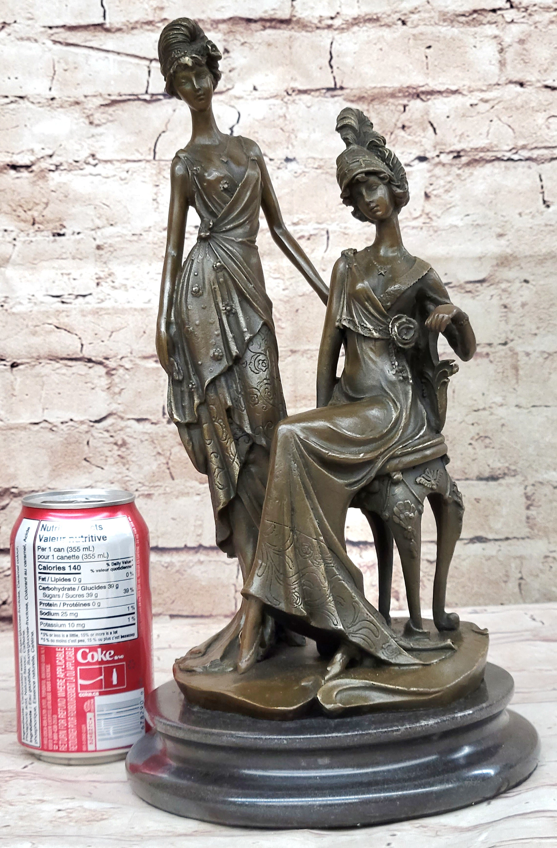 Signed Mavchi Showgirls Follies Bronze Sculpture Art Deco Large