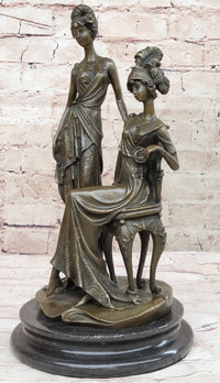 Signed Mavchi Showgirls Follies Bronze Sculpture Art Deco Large