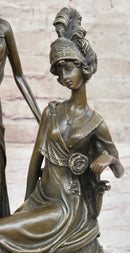 Signed Mavchi Showgirls Follies Bronze Sculpture Art Deco Large