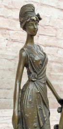 Signed Mavchi Showgirls Follies Bronze Sculpture Art Deco Large