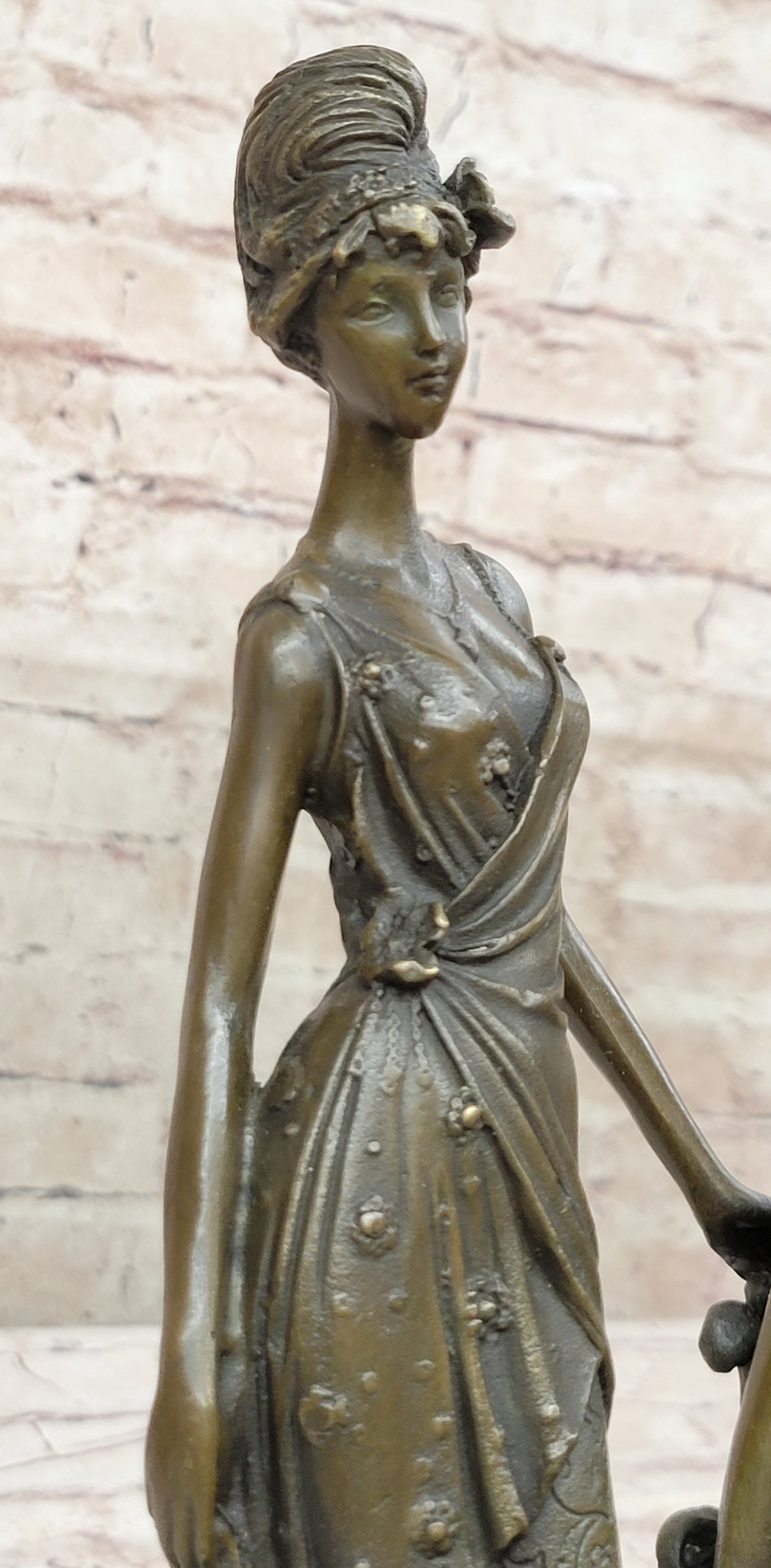 Signed Mavchi Showgirls Follies Bronze Sculpture Art Deco Large