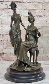 Signed Mavchi Showgirls Follies Bronze Sculpture Art Deco Large