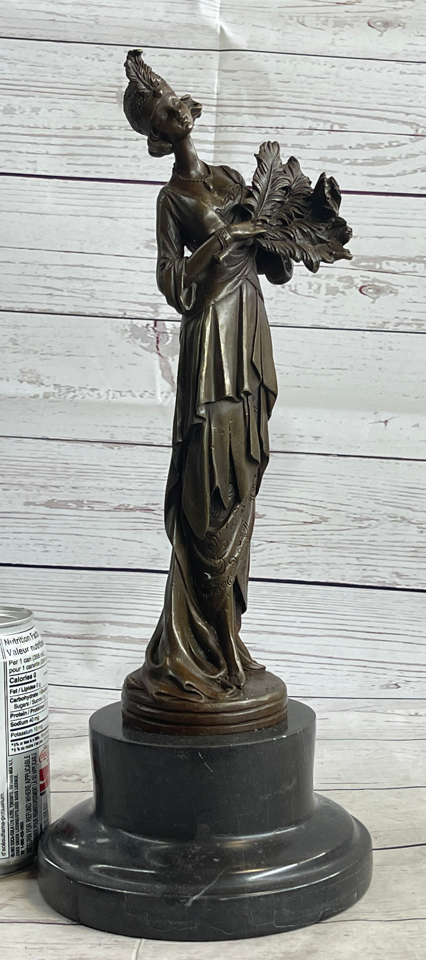 Art Deco Fashion Dancer Bronze Hot Cast Sculpture 16" x 6"