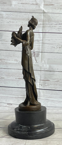 Art Deco Fashion Dancer Bronze Hot Cast Sculpture 16" x 6"