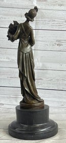 Art Deco Fashion Dancer Bronze Hot Cast Sculpture 16" x 6"