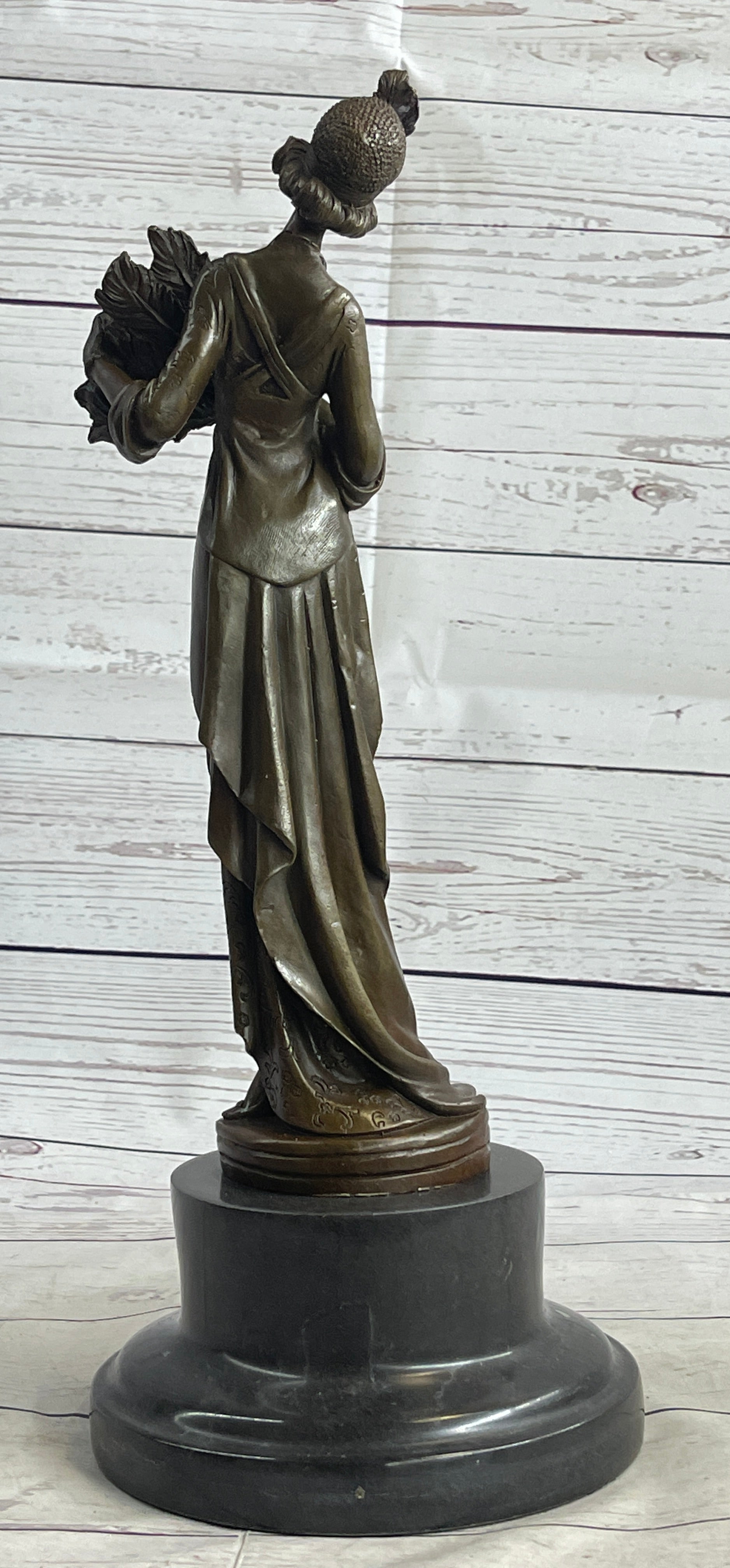 Art Deco Fashion Dancer Bronze Hot Cast Sculpture 16" x 6"