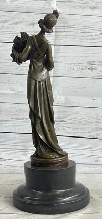 Art Deco Fashion Dancer Bronze Hot Cast Sculpture 16" x 6"