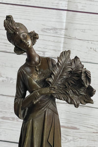 Art Deco Fashion Dancer Bronze Hot Cast Sculpture 16" x 6"