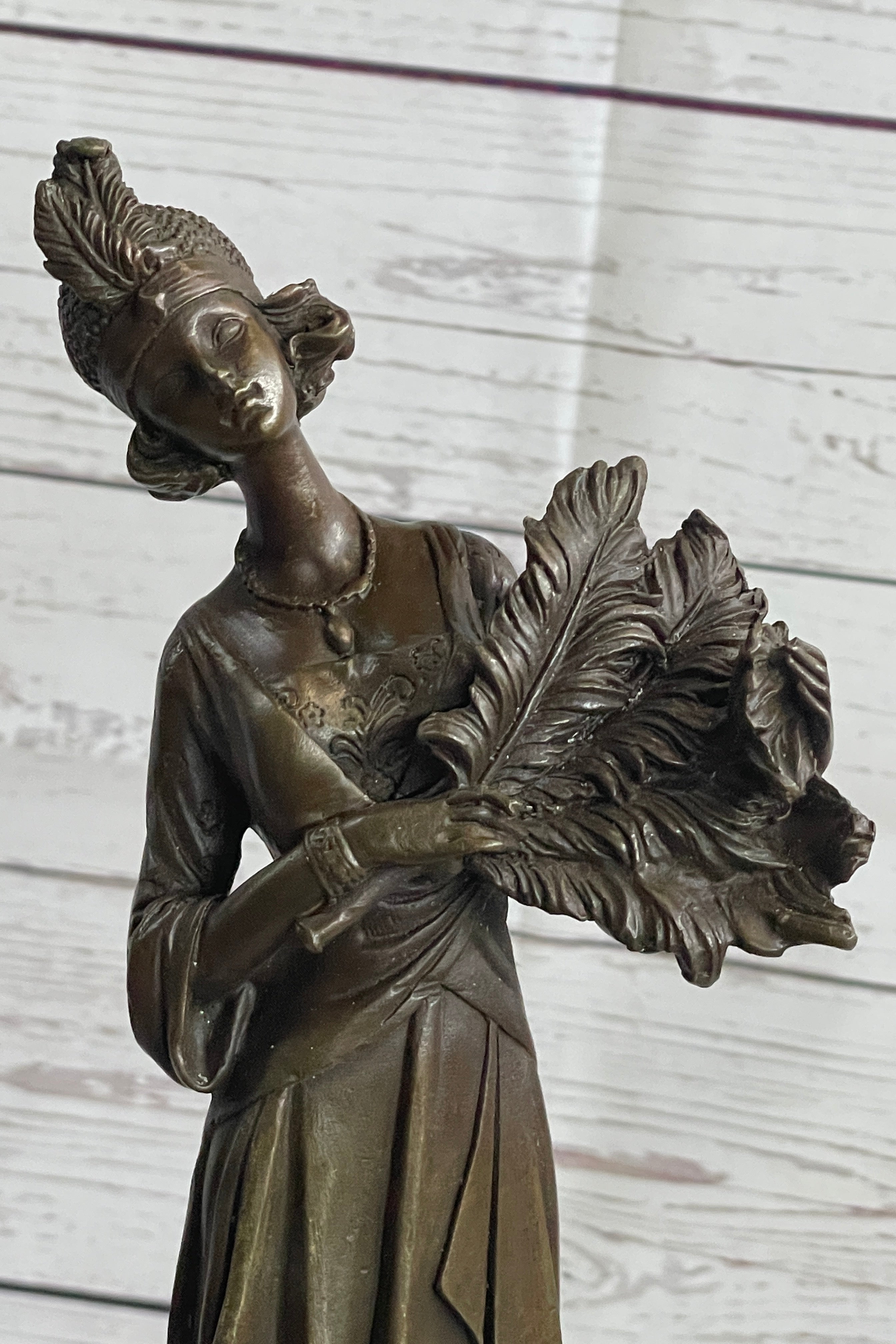 Art Deco Fashion Dancer Bronze Hot Cast Sculpture 16" x 6"