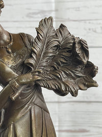 Art Deco Fashion Dancer Bronze Hot Cast Sculpture 16" x 6"