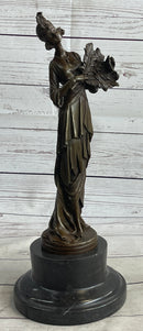 Art Deco Fashion Dancer Bronze Hot Cast Sculpture 16" x 6"