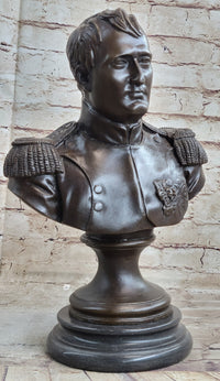 Bronze Bust Sculpture of Napoleon Bonaparte with Marble Base