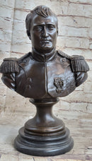 Bronze Bust Sculpture of Napoleon Bonaparte with Marble Base