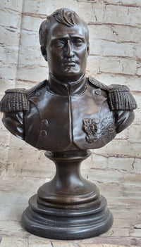 Bronze Bust Sculpture of Napoleon Bonaparte with Marble Base