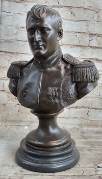 Bronze Bust Sculpture of Napoleon Bonaparte with Marble Base