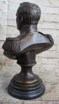 Bronze Bust Sculpture of Napoleon Bonaparte with Marble Base