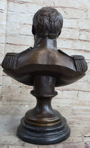 Bronze Bust Sculpture of Napoleon Bonaparte with Marble Base