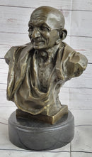 Mahatma Gandhi Bronze Bust Sculpture 10" x 7"