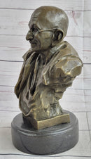 Mahatma Gandhi Bronze Bust Sculpture 10" x 7"