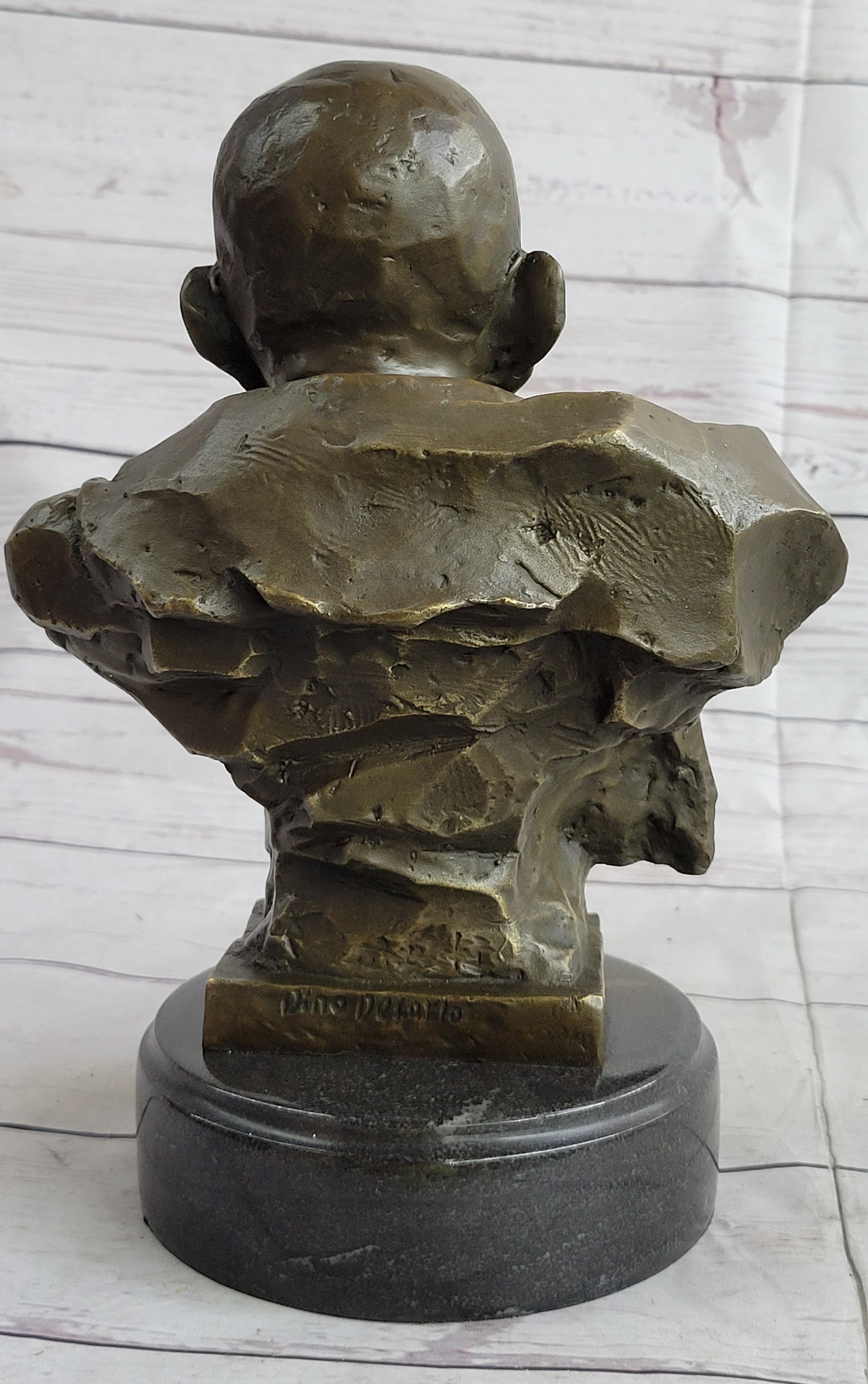 Mahatma Gandhi Bronze Bust Sculpture 10" x 7"