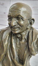 Mahatma Gandhi Bronze Bust Sculpture 10" x 7"