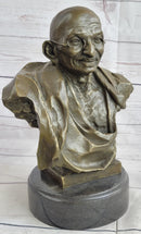 Mahatma Gandhi Bronze Bust Sculpture 10" x 7"