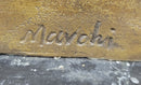 JFK John F. Kennedy Bronze Bust on Marble Base Signed 10" x 7"