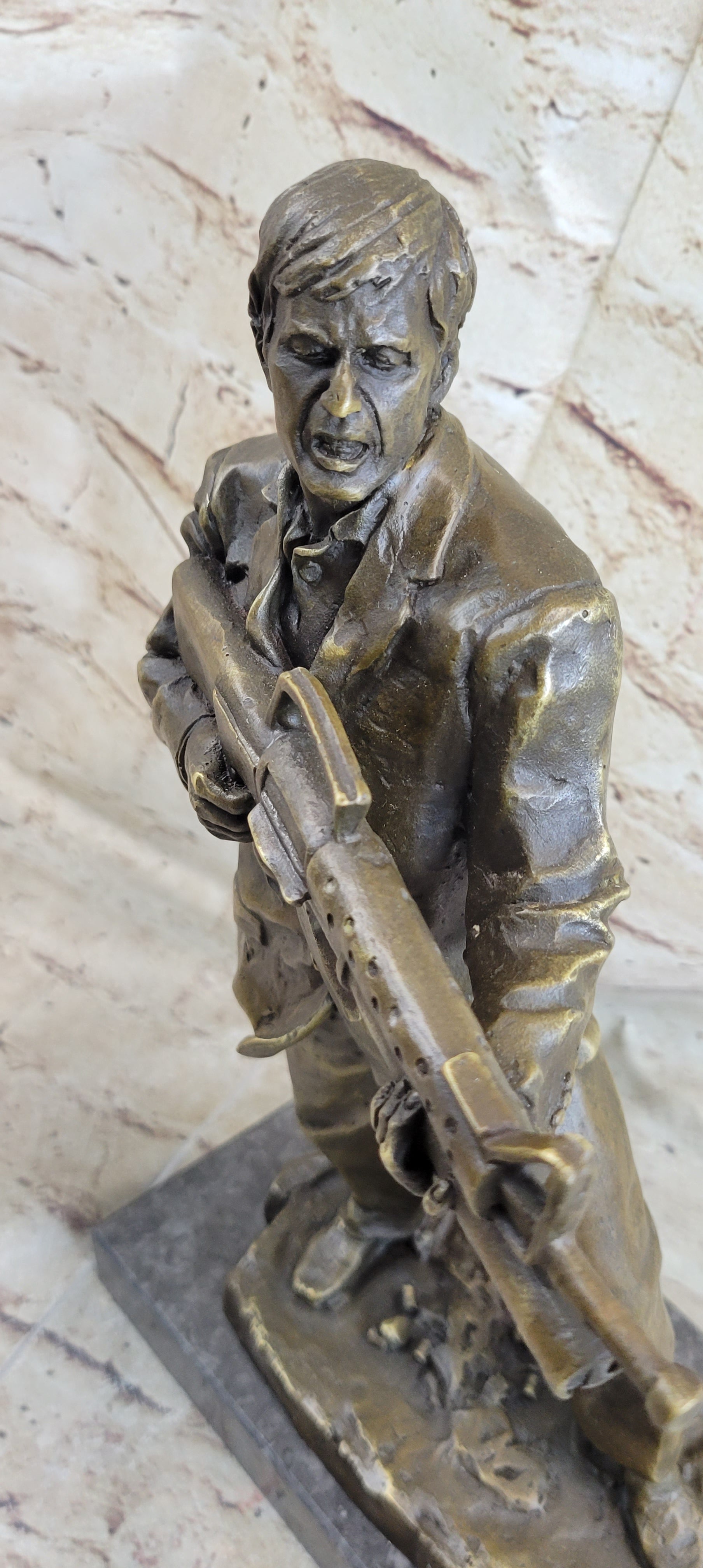 Al Pacino Scarface Say Hello to my Little Friend Bronze 14" x 8"
