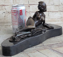 Sexy Nude Female Figure Model Laying on Her Side - Original Bronze Sculpture by Pasquale Delor