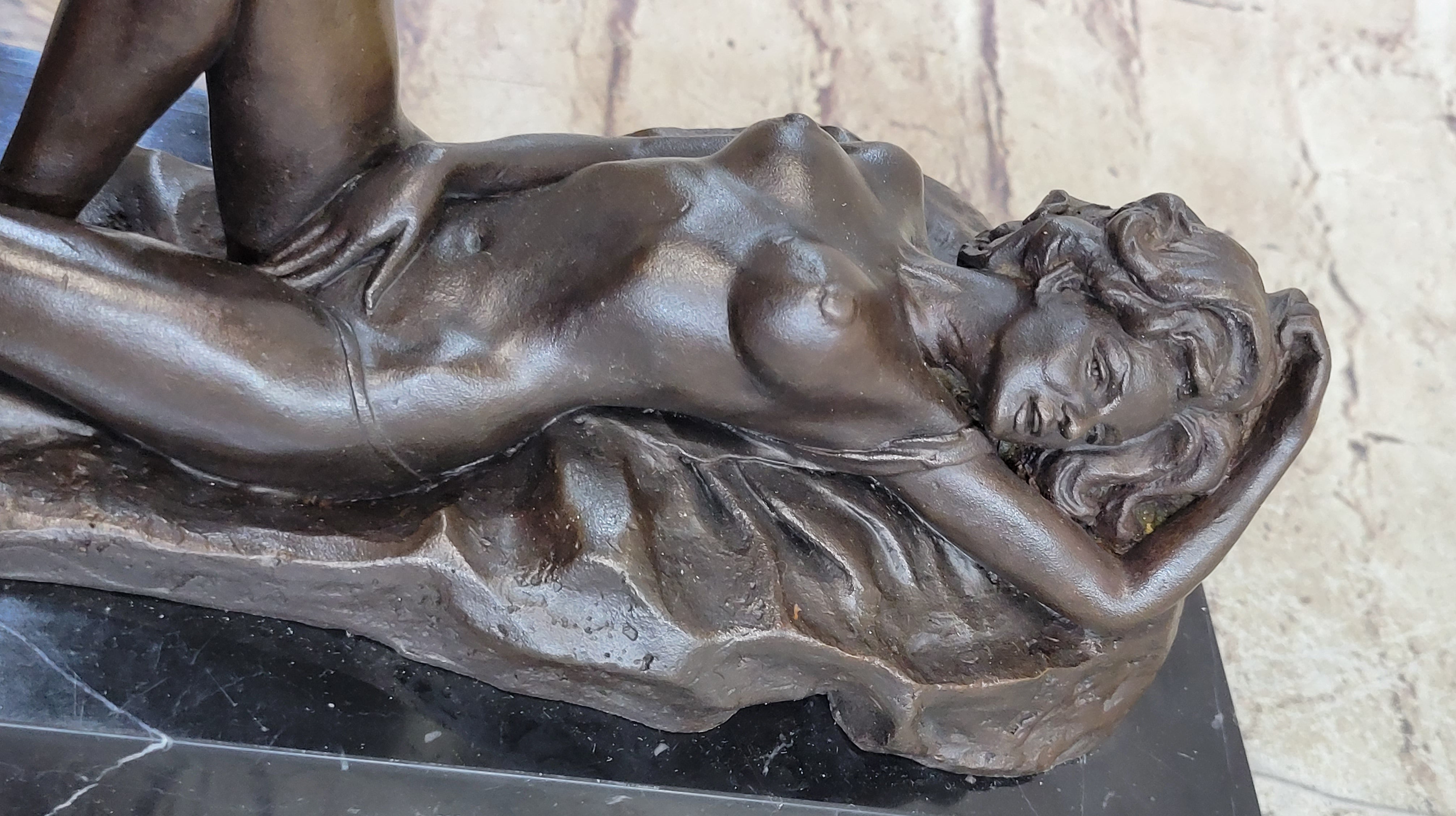 Limited Edition Mavchi Nude Female Naked Sexy Pose Bronze Figurine Sculpture Art