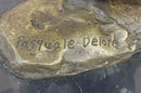 Pasquale Delor Nude Bronze Sculpture – Elegant Female Figure on Marble Base