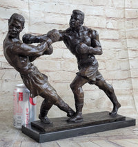 Muhammad Ali & Sonny Liston Second Round Fight Bronze Sculpture