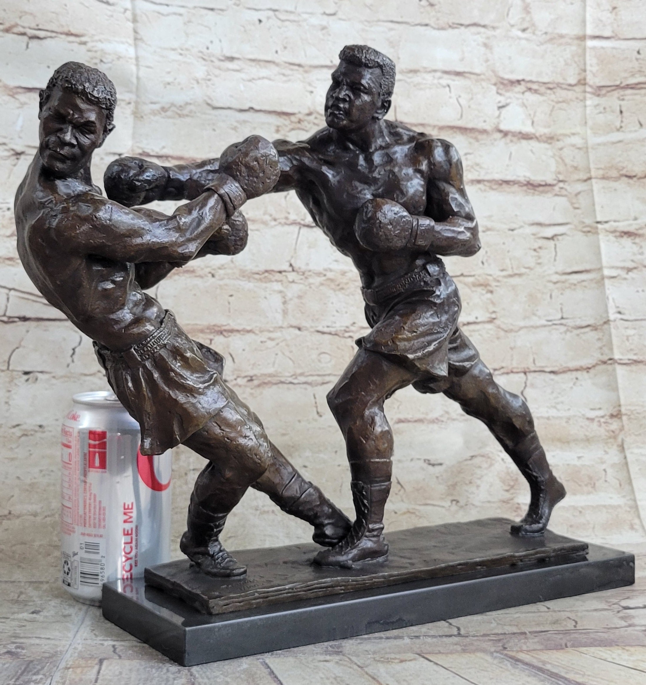 Muhammad Ali & Sonny Liston Second Round Fight Bronze Sculpture