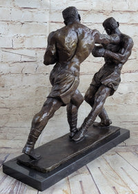 Muhammad Ali & Sonny Liston Second Round Fight Bronze Sculpture