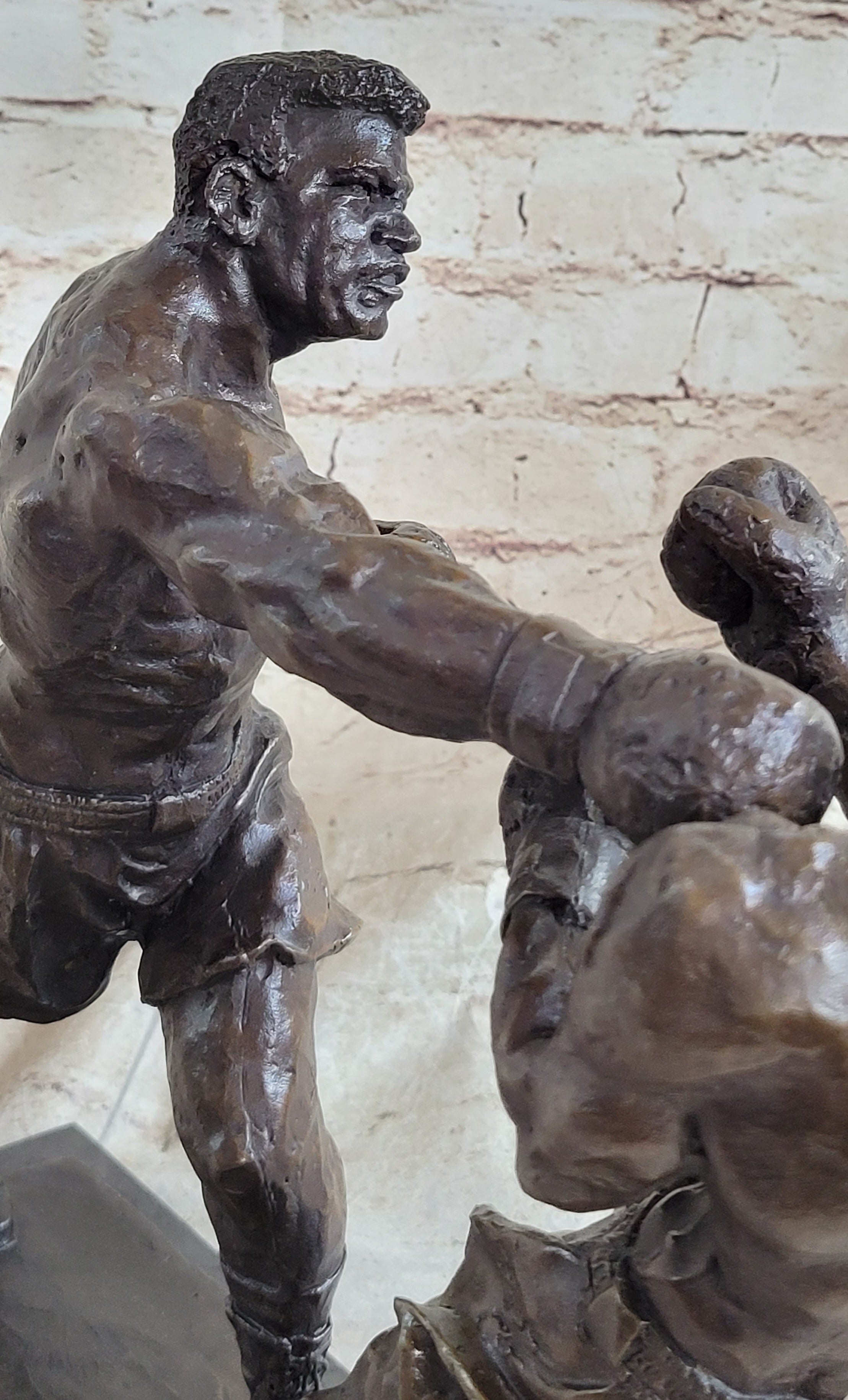 Muhammad Ali & Sonny Liston Second Round Fight Bronze Sculpture