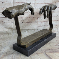 Creation of Adam Touching Hands Bronze Dali 9" x 18"